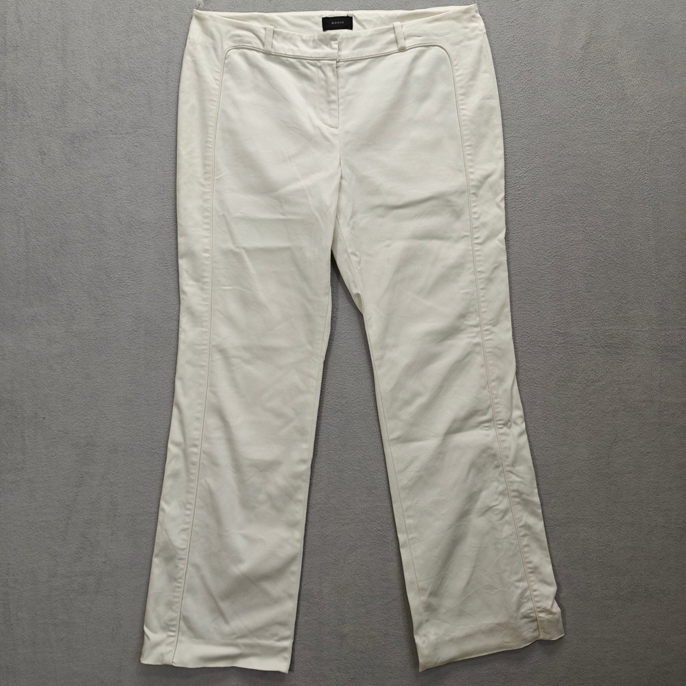 White Straight Leg Pants Womens 29x25 Minimalist Business Sophisticated Office‎